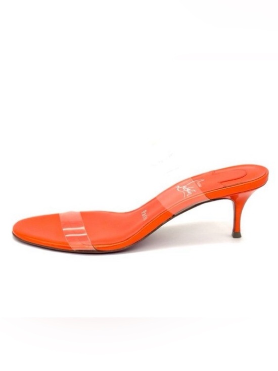 Christian Louboutin Shoes - Christian Louboutin just nothing pvc orange magma 55mm stiletto sandal sz 38